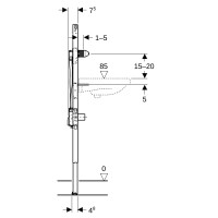 Geberit Duofix Element 30 cm elektronische Wandarmatur mit U