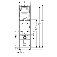 Geberit Duofix Element für Ausgussbecken 175 cm mit Sig