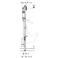 Geberit Duofix Element für Ausgussbecken 175 cm mit Sig