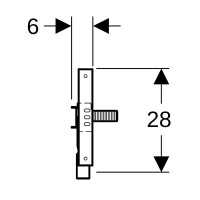Geberit Duofix Traversenelement WM Wandarmatur Aufputz mit U