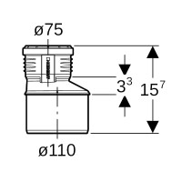 Geberit Silent-PP Reduktion EXZ.110/75 390573141 2