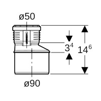 Geberit Silent-PP Reduktion EXZ.90/50 390472141 2