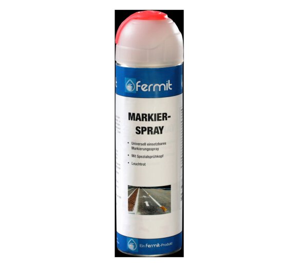 Fermit Markierspray 500ml Spray Leuchtrot 70282