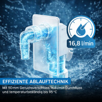 kör4u Unterputzsiphon für die Waschgeräte Wei