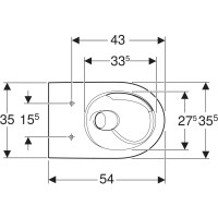 Geberit Renova Wand-WC Tiefspüler TurboFlush mit KeraTe