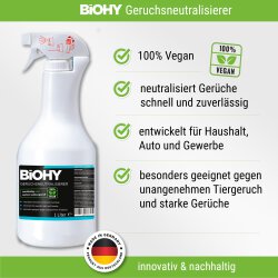 BiOHY Geruchsneutralisierer, Geruchsentferner Spray, 1l BY01016001