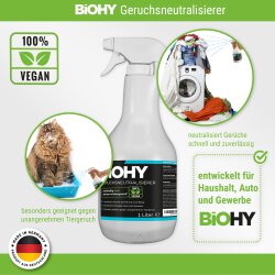 BiOHY Geruchsneutralisierer, Geruchsentferner Spray, 1l BY01016001