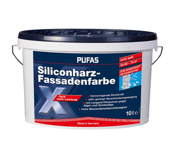 PUFAS Siliconharz-Fassadenfarbe 10 Liter 014004000