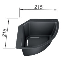 Blanco Eck-Schale, Kunststoff, schwarz, 235866 2