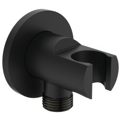 Ideal Standard Wandanschlussbogen Idealrain mit Brausehalter rund Black Silk BC807XG