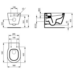 Ideal Standard Wand-Tiefspül-WC Connect weiß E823201