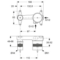 Ideal Standard Unterputz-Bausatz 1 für Wand-Waschtischa