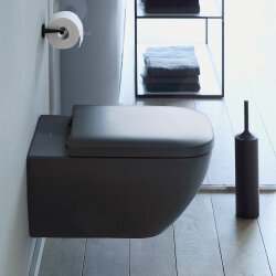 Duravit Wand-Tiefspül-WC Happy D.2 rimless schwarz matt