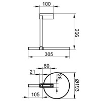 KEUCO Kosmetikspiegel Plan Wandmodell mit verstellbarem Schw