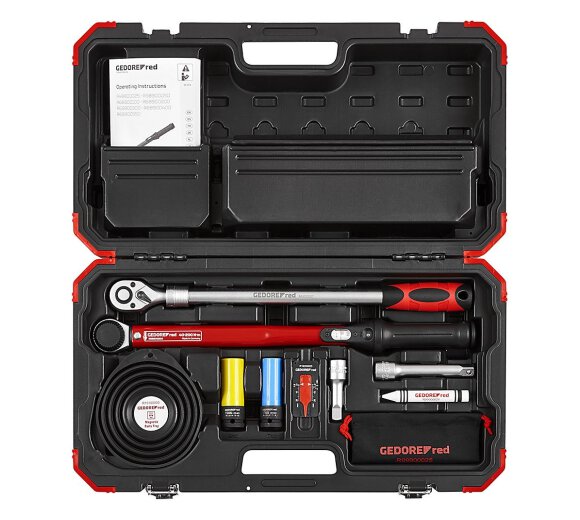 GEDORE red Rad-Montage-Set, Set 11-teilig, gefüllt, Werkzeug für KFZ-Handwerker, im Kunststoffkoffer, R68903011