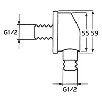Hansa Wandanschlussbogen chrom 52520100 2