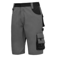 Nitras MOTION TEX PLUS, Arbeitshose, kurz grau / schwarz 56 