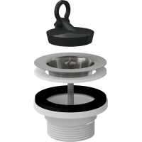 AlcaPlast Ablaufventil für Spülbecken 6/4" mi