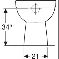 Geberit Renova Stand-WC senkrecht Rimfree weiß 4