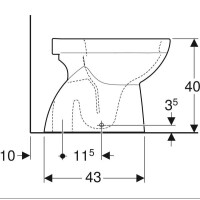 Geberit Renova Stand-WC senkrecht Rimfree weiß 5