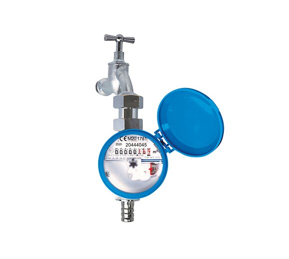 Wasser-Geräte Zapfhahnzähler Kaltwasser mit Einstrahlzähler 80mm/110mm 84521