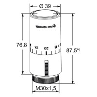 Heimeier Thermostatkopf Halo 6-28 °C verchromt 7500-00.5