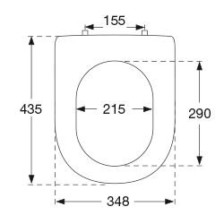 Pressalit WC-Sitz Magnum mit Deckel und Festscharniere manhattan 104052-B33999